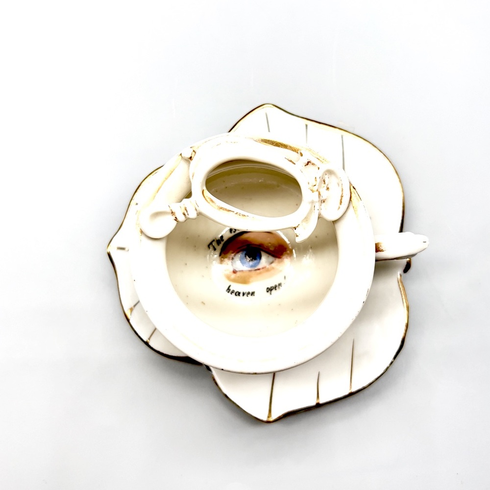 Motahedeh Espresso Cup And Saucer Eye Sees Heaven Open